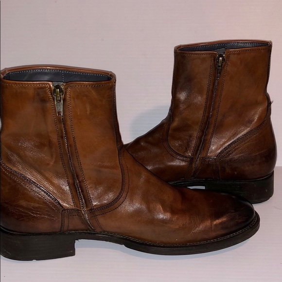 Adam Derrick To Boot New York Chocolate brown ombré Captoe leather boots size 8 - Picture 6 of 9